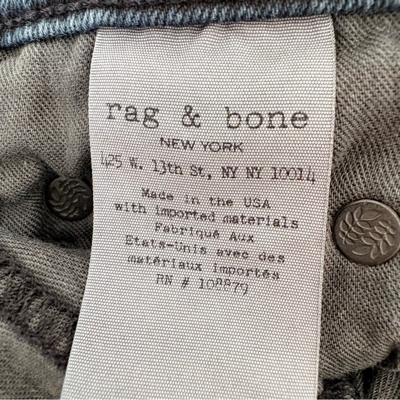 Rag & Bone High Rise Ankle Skinny Jeans Sz 25 Steele EUC - Picture 12 of 12